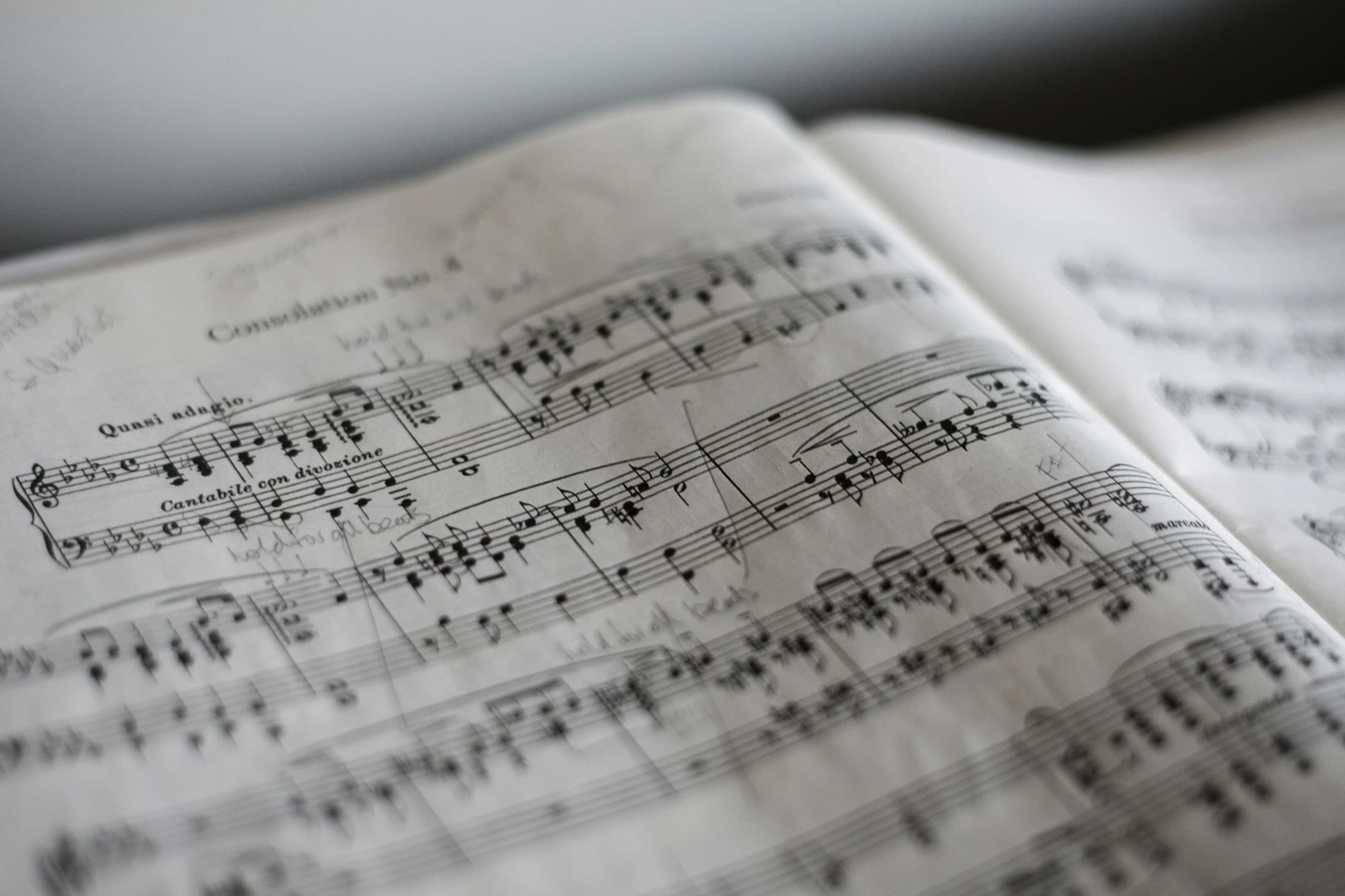 Piano keys and score